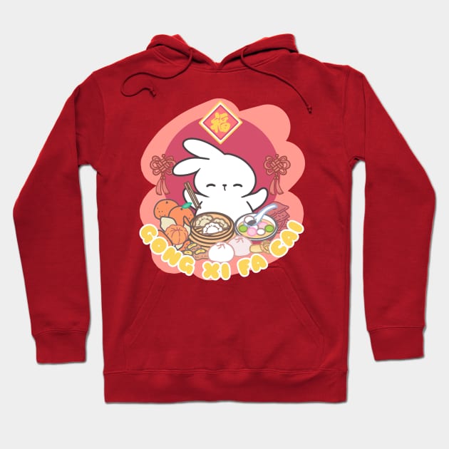 Feast of Fortune: Loppi Tokki's Lunar New Year Delight - Ready to Savor Prosperity! Hoodie by LoppiTokki